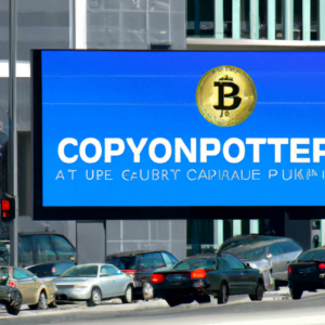 Cryptocurrency-themed outdoor advertising design