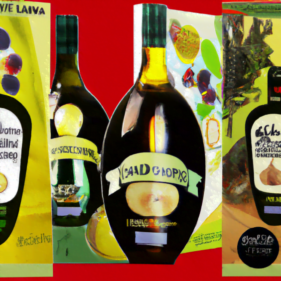 Packaging design for specialty olive oils and vinegars